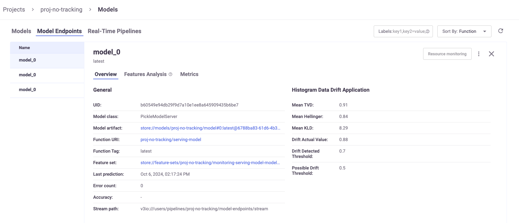 Model Endpoints Overview
